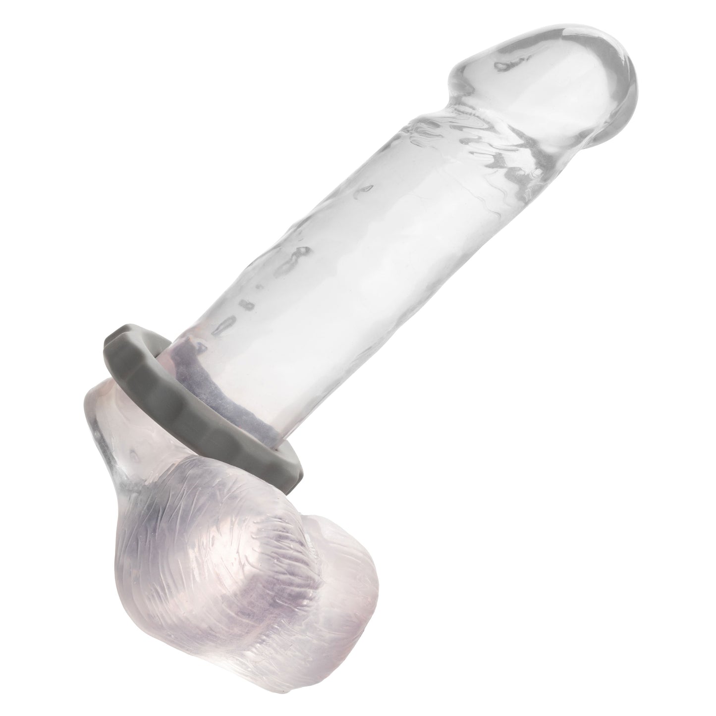 Alpha Liquid Silicone Erect Ring Stretchy Comfortable Gray Beaded Design