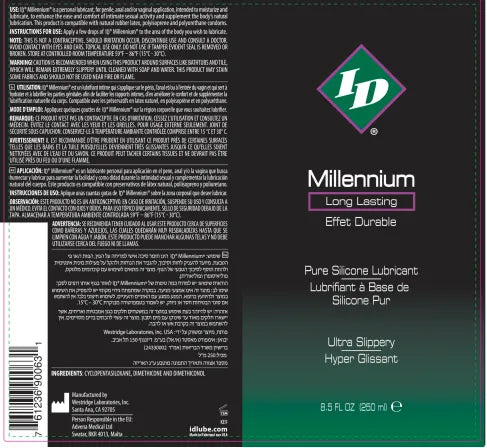 ID Millennium – Long-Lasting Silicone Lubricant 8.5 Oz