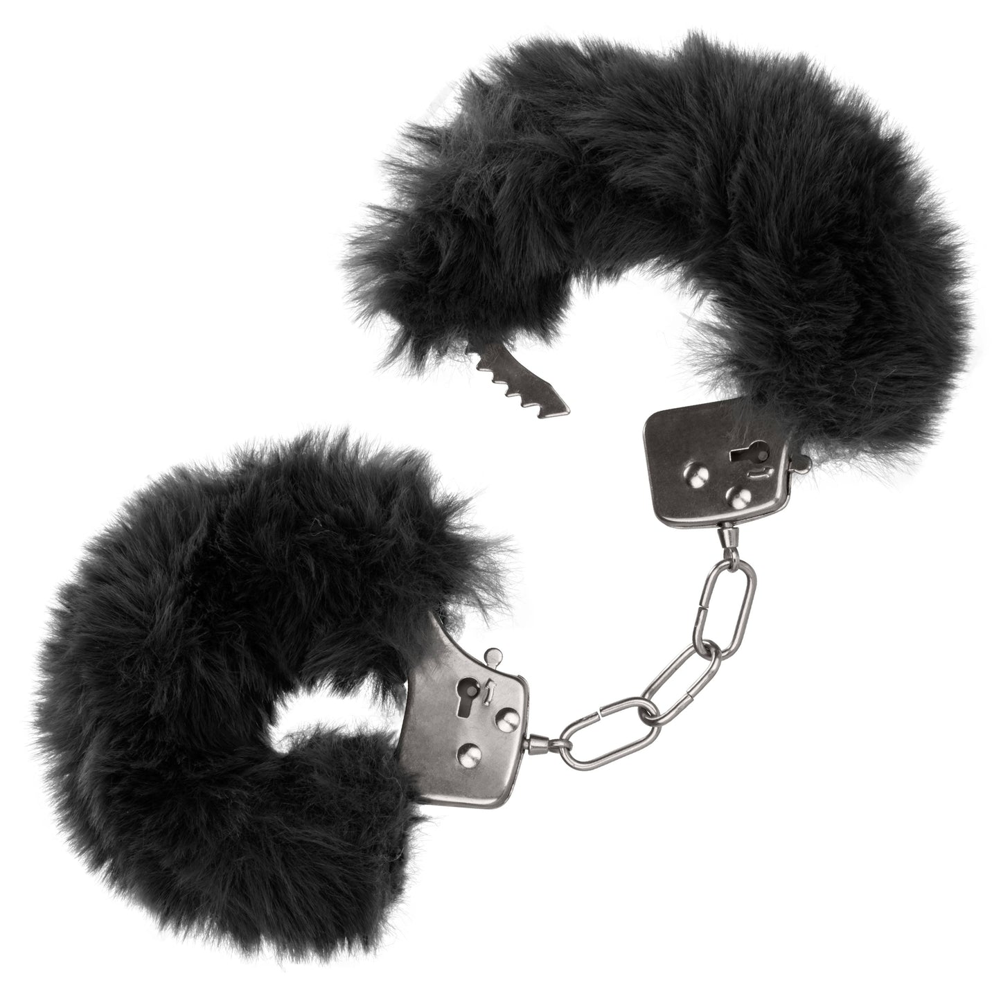 Ultra Fluffy Black Furry Bondage Cuffs