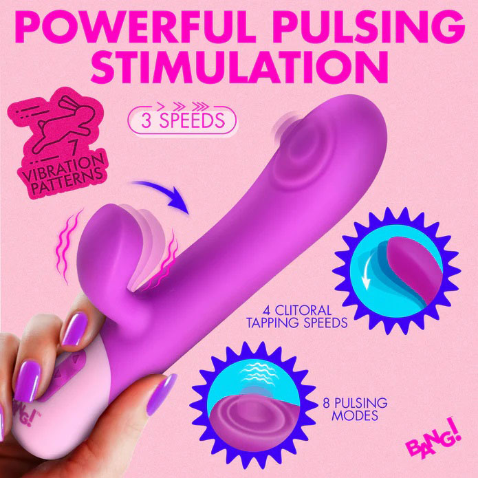 Clit Tapping Pulsing Rabbit (Purple) – Dual-Stimulation Rabbit Vibrator