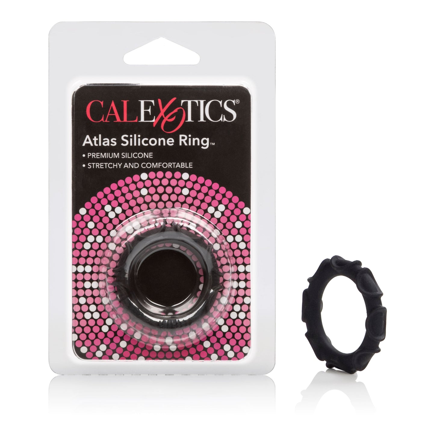 Atlas Black Silicone Cock Ring for Comfort and Stamina