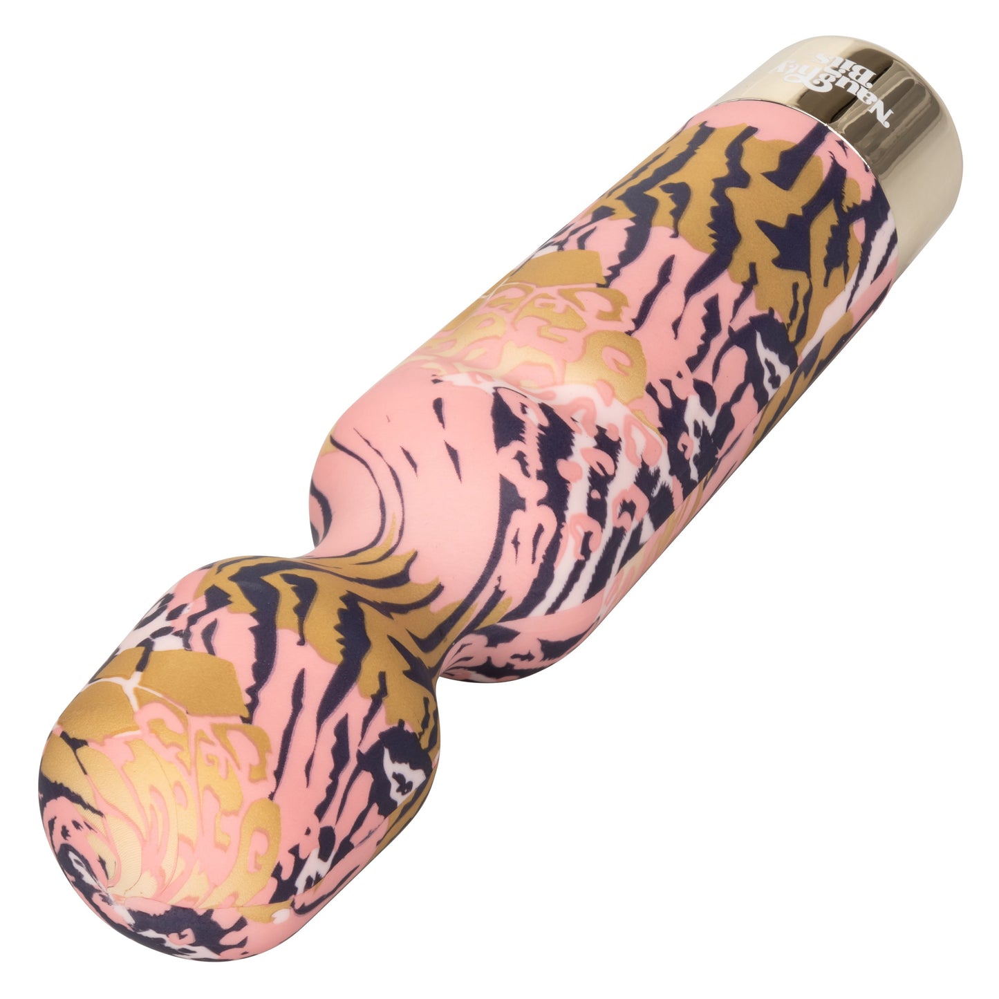 Naughty Bits WTF Wand to Fuck Pink and Gold Flexible Silicone Personal Massager - Waterproof
