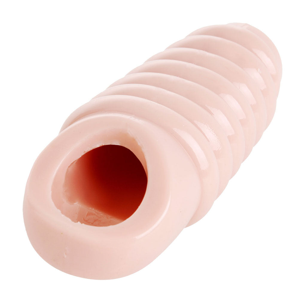 Really Ample Ribbed Penis Enhancer Sheath for Girth and Sensation