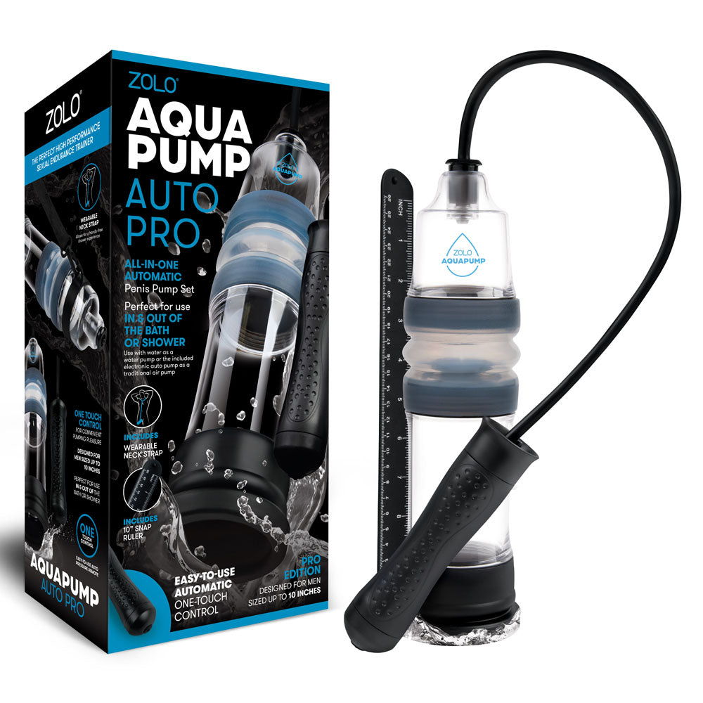 Zolo Aquapump Auto Pro Auto Water Penis Pump 9 Inch Insertable