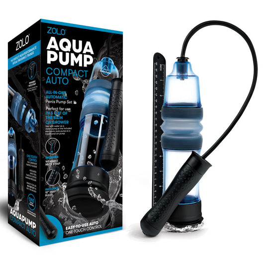 Zolo Aquapump Compact Auto Water Penis Pump 9" insertable