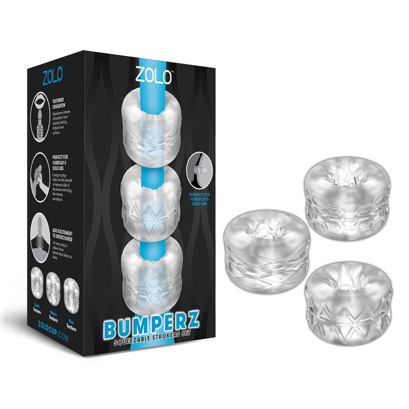 Zolo Bumperz 3 Piece Set – Textured Strokers