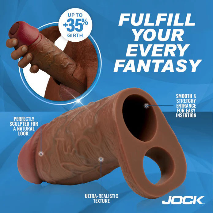 Jock Enhancers 1 Inch Silicone Penis Extension Sleeve Light