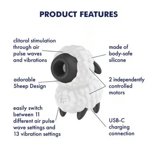 Satisfyer Dreamy Sheep – Compact Air Pulse and Vibrator Toy