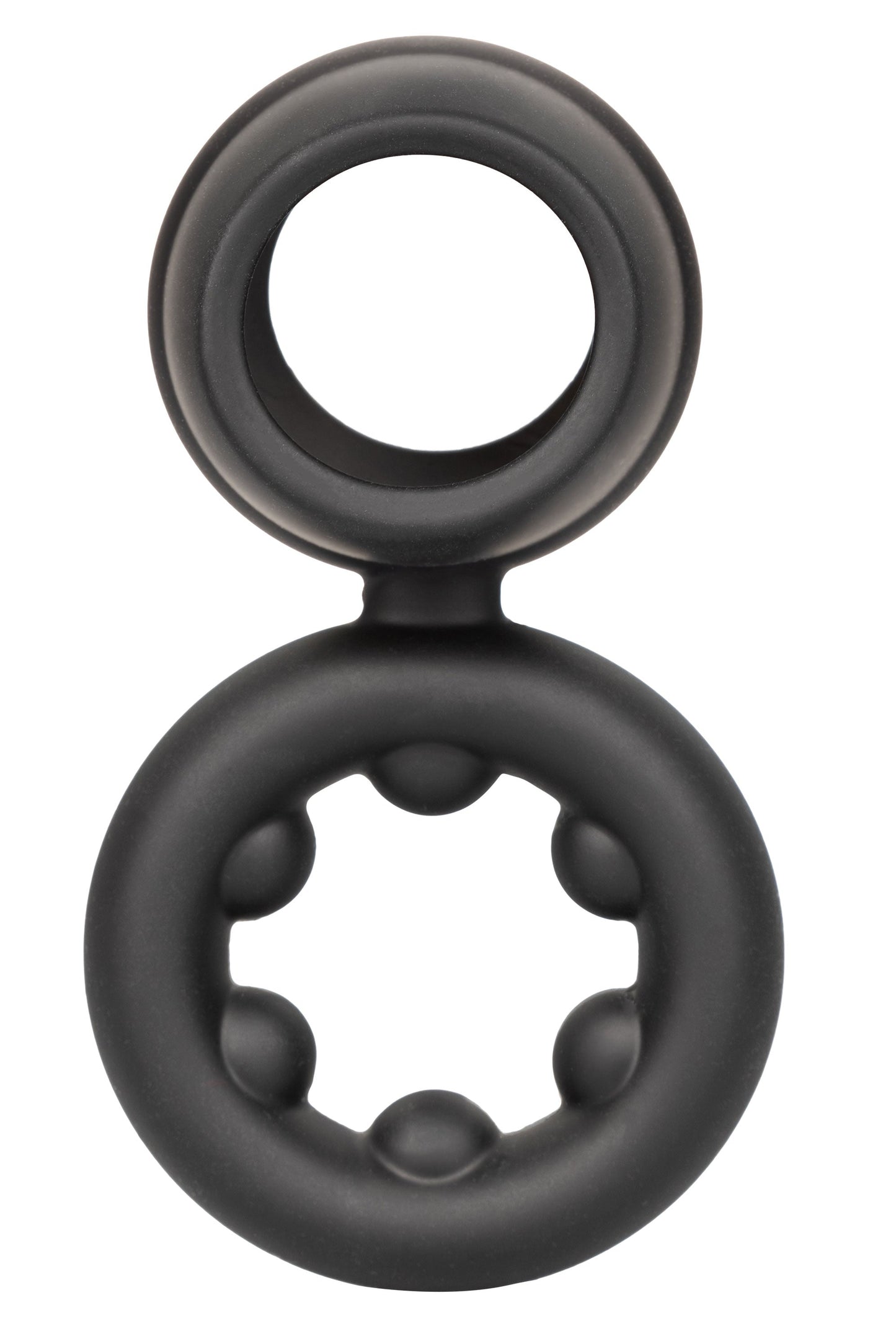 Alpha Liquid Silicone Dual Magnum Ring Black Stretchy Comfortable Size