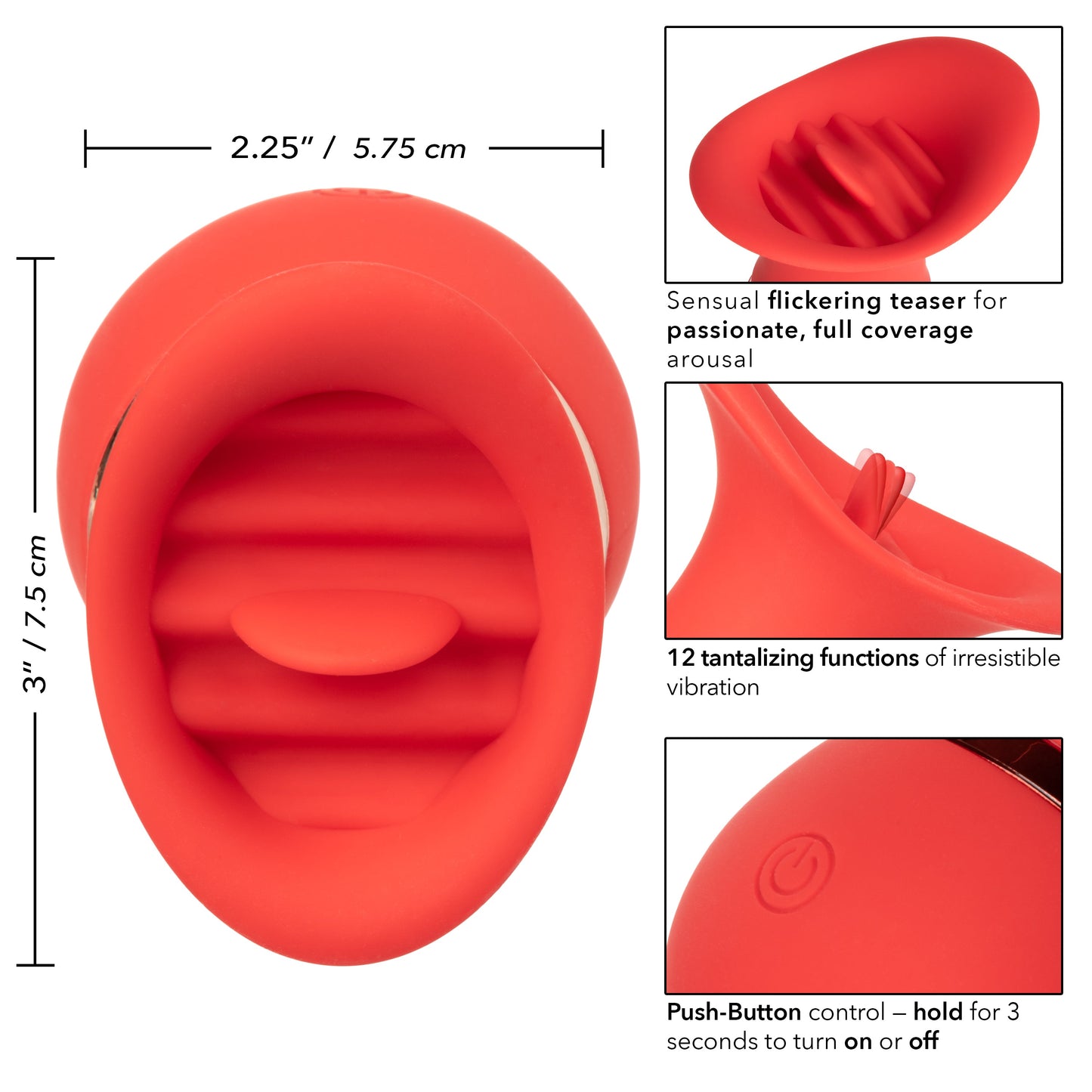 Tantalize French Kiss Charmer – Compact Flickering Tongue Teaser Vibrator