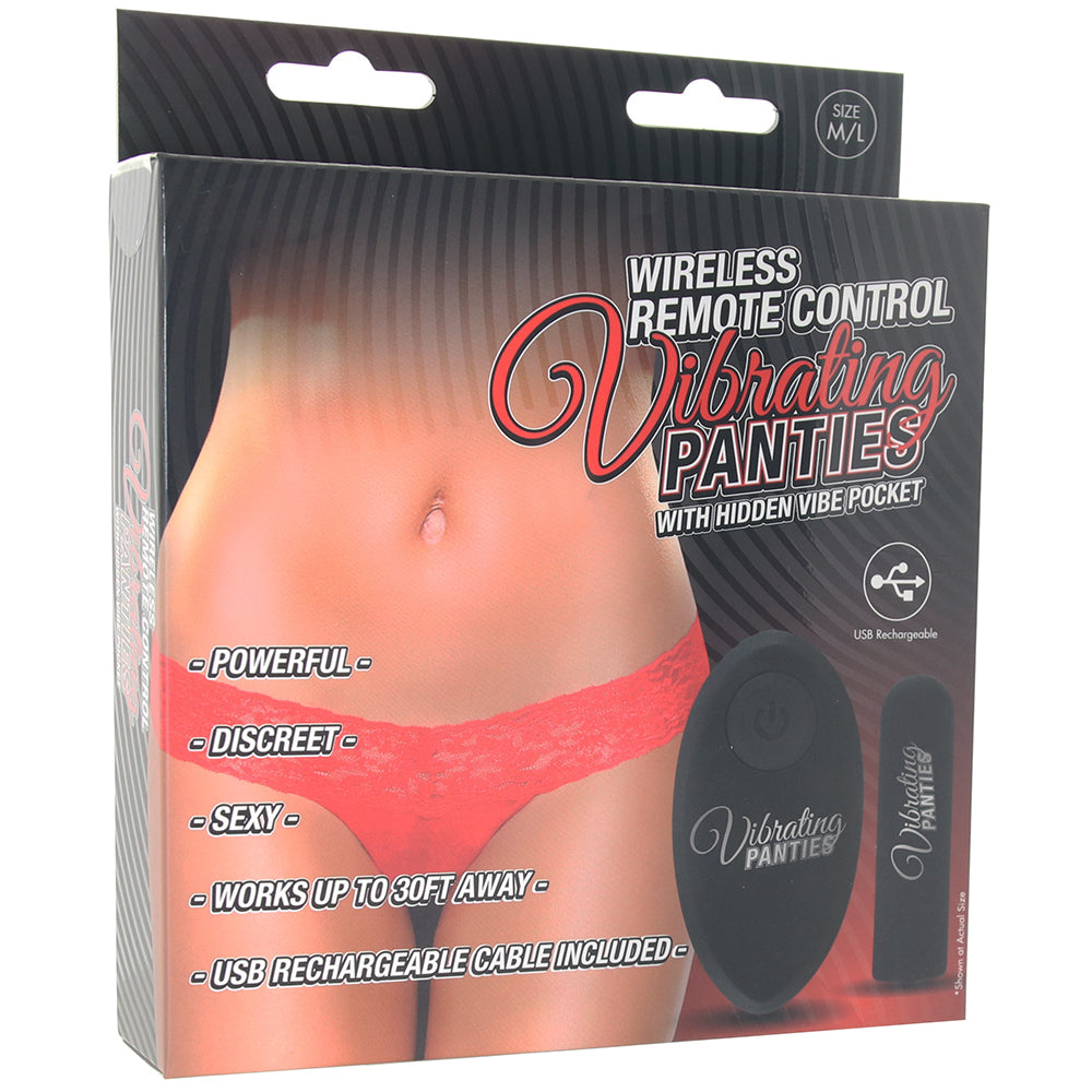 Wireless Remote Vibrating Red Panties /L Vibrators > Wearable & Panty Vibrators