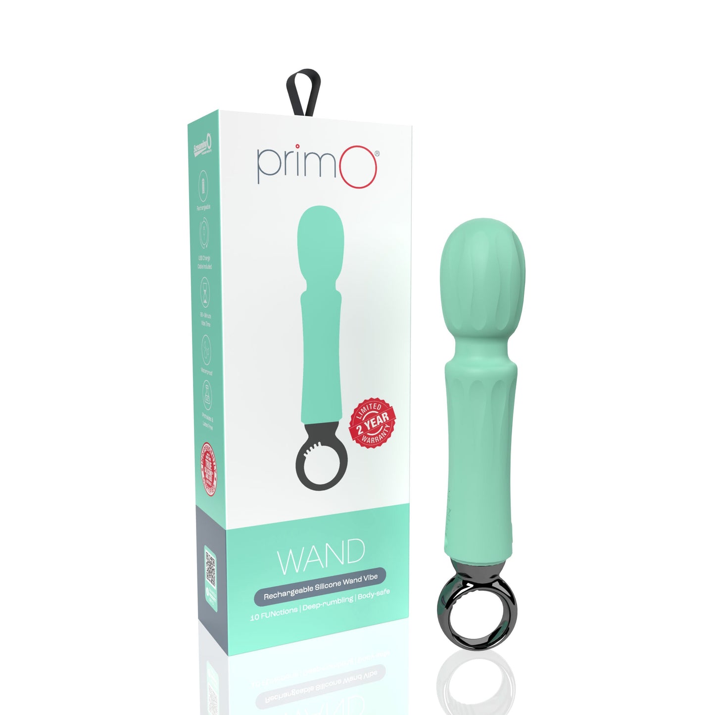Screaming O PrimO Wand – Rechargeable Portable Wand Vibrator with 5+5 Vibration Functions