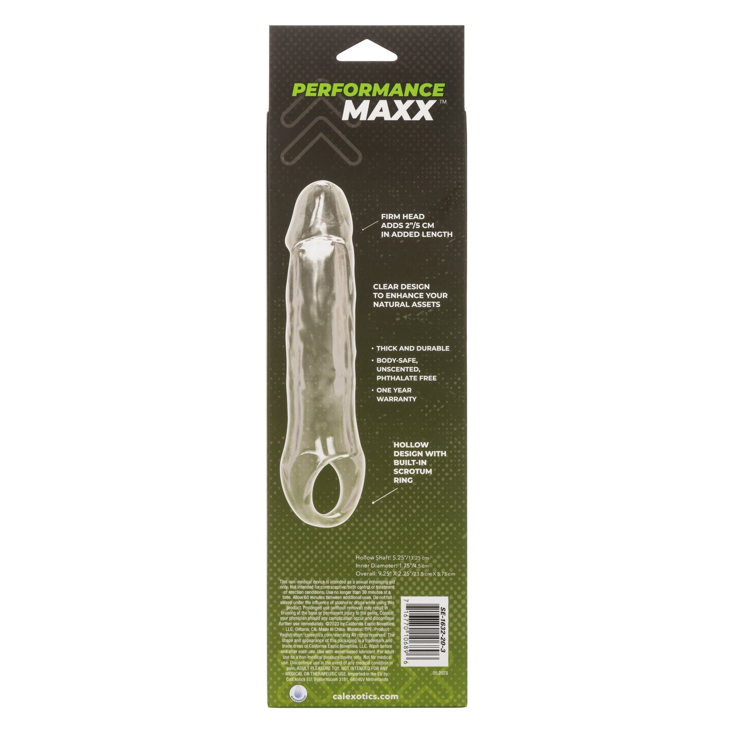 CalExotics Performance Maxx Clear Extension 7.5 Inches – Clear Penis Extension