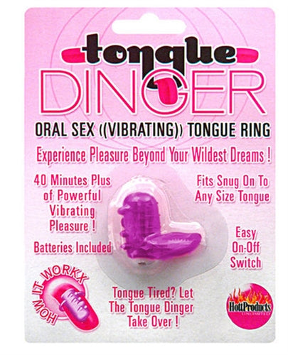 Purple Stretchy Tongue Ring – Vibrating