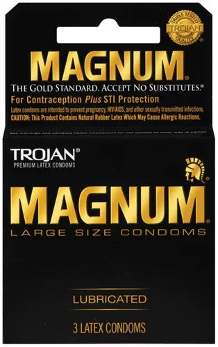 Trojan Magnum Large Size Condoms – 3 Pack