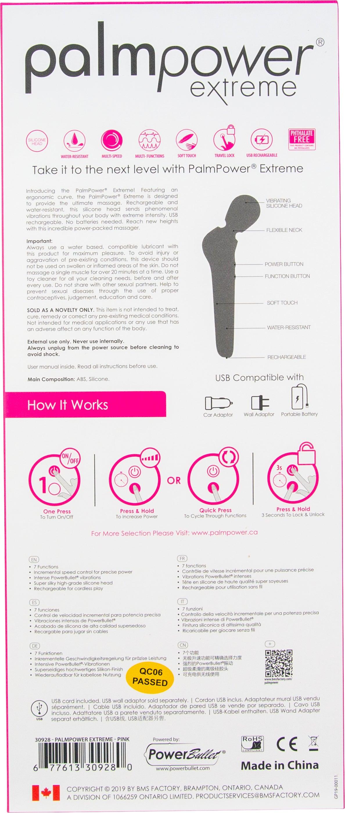 PalmPower Extreme Pink – Powerful Massage Wand