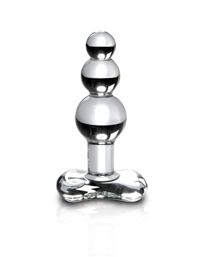 Icicles Clear Glass Anal Plug with Tapered Tip for Comfort