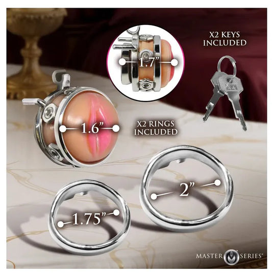 Pussy Boy Metal Chastity Cage – Body-Safe Silicone Chastity Device