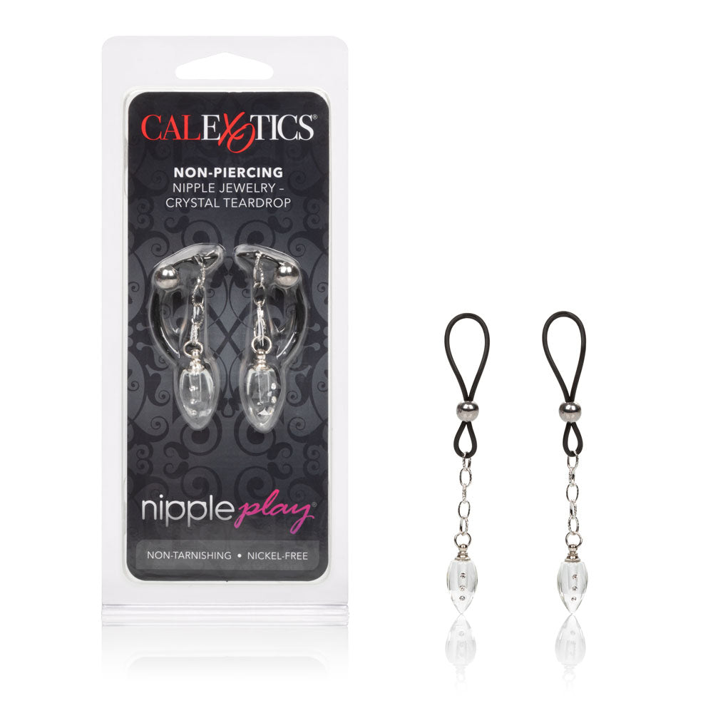Nipple Play Non-Piercing Crystal Teardrop Adjustable Nipple Jewellery