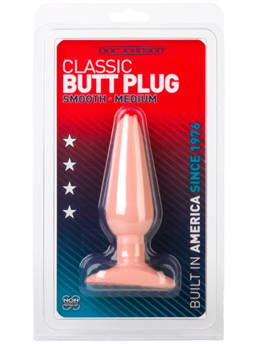 Classic Smooth Butt Plug Medium Flesh Pink