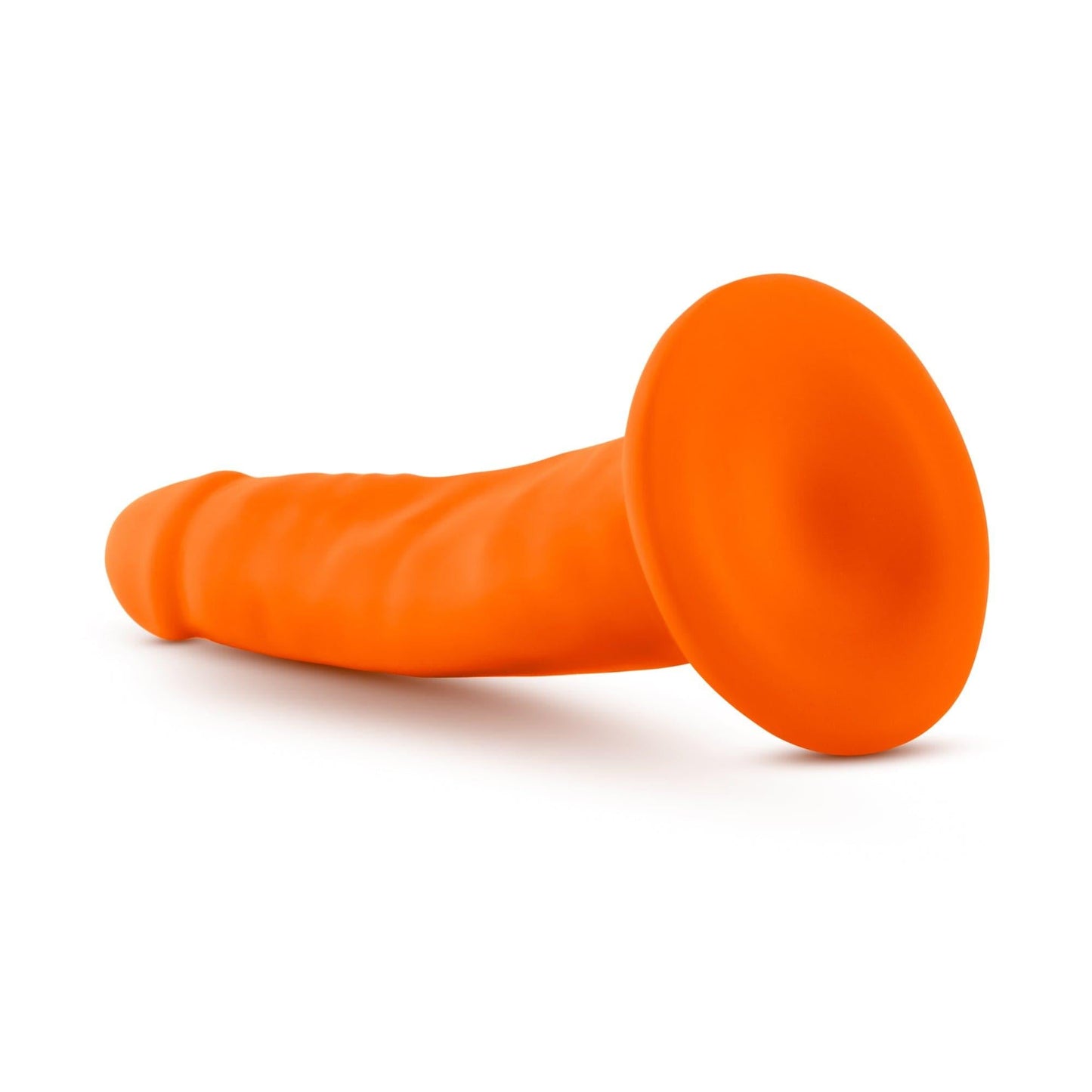 Neo Dual Density Cock 6 Inch Neon Orange Vibrator
