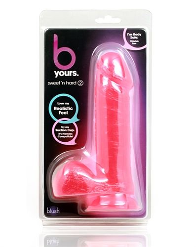 B Yours Sweet N Hard 2 (Blue) – Suction Cup Realistic Dildo 7"
