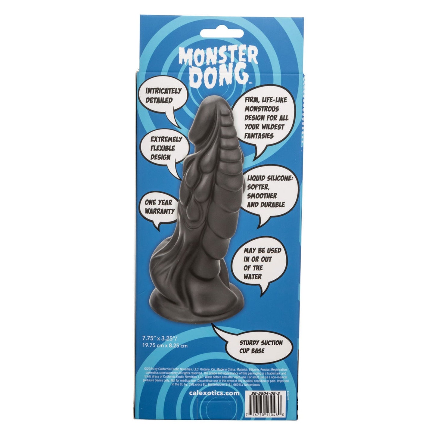 Monster Dong The Martian (Black) 7.75 Inch Bendable Dildo – Firm Textured Dildo