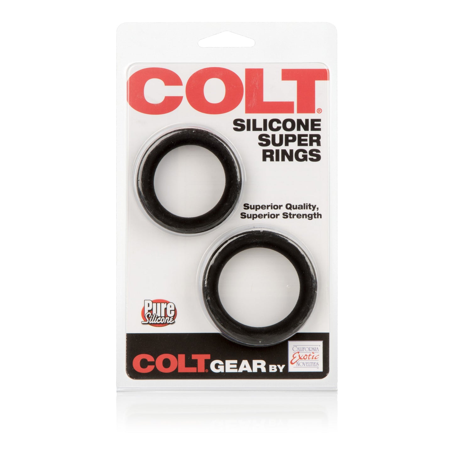 Colt Silicone Super Rings – Durable Stretchy Erection Enhancers Set of Two Rings