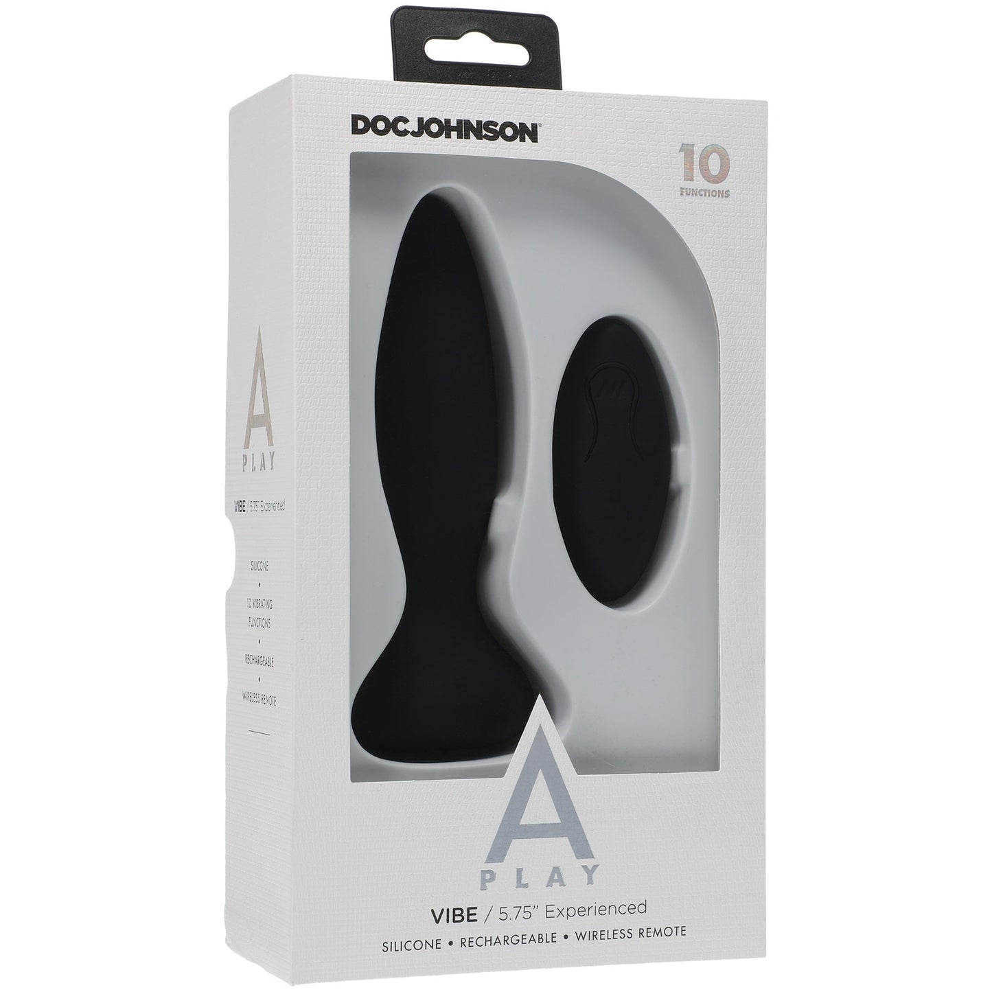 Vibe - Experienced - Rechargeable Silicone Anal Plug With Remote (Black)
