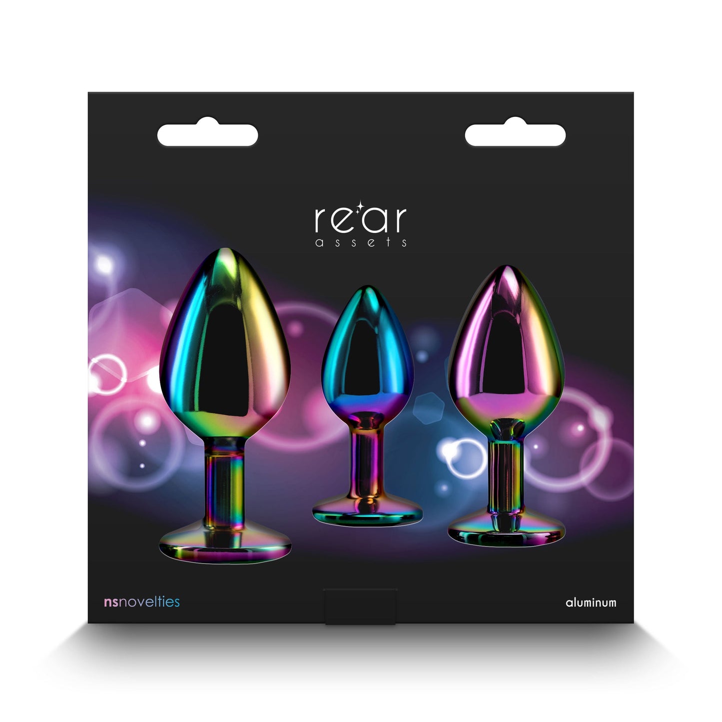 Rear Assets Trainer Kit (Multicolor) – Chrome-Plated Graduated Metal Butt Plug Set with Heart Jewel