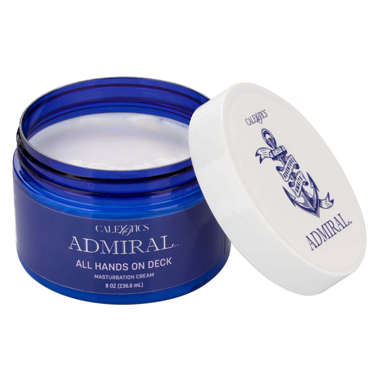 Admiral All Hands on Deck Masturbation Cream 8 Fl Oz Premium Moisturizing Lubricant with Almond Oil