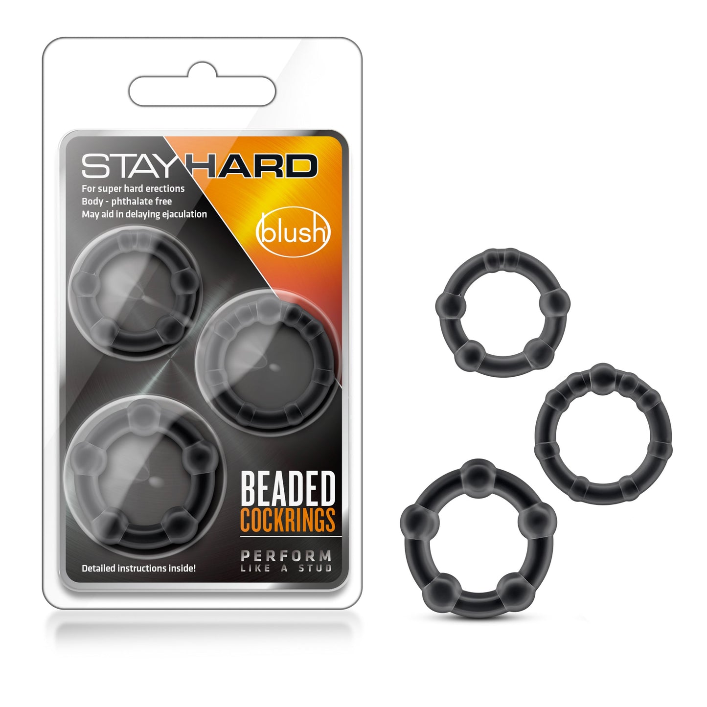 Stay Hard Beaded Cock Rings – Set of 3 Sizes Cock Rings