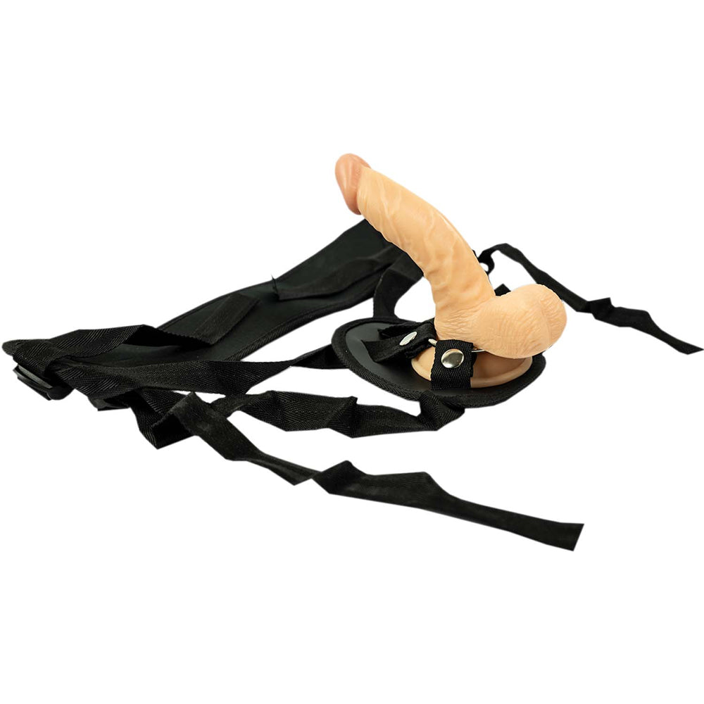 Real Skin All American Whoppers 6.5 Inch Dong With Universal Harness