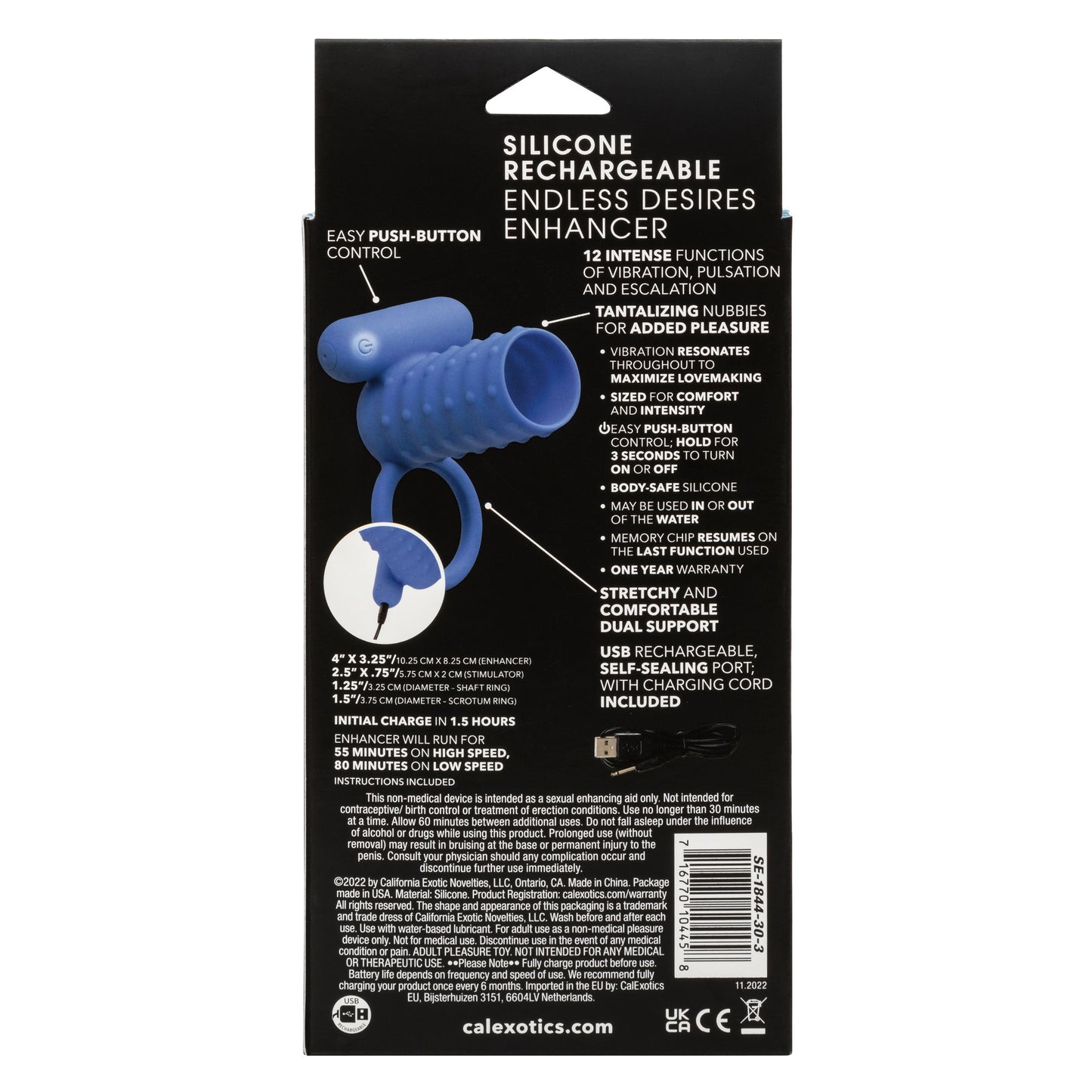 Endless Desires Enhancer – Ribbed Vibrating Cock Sleeve