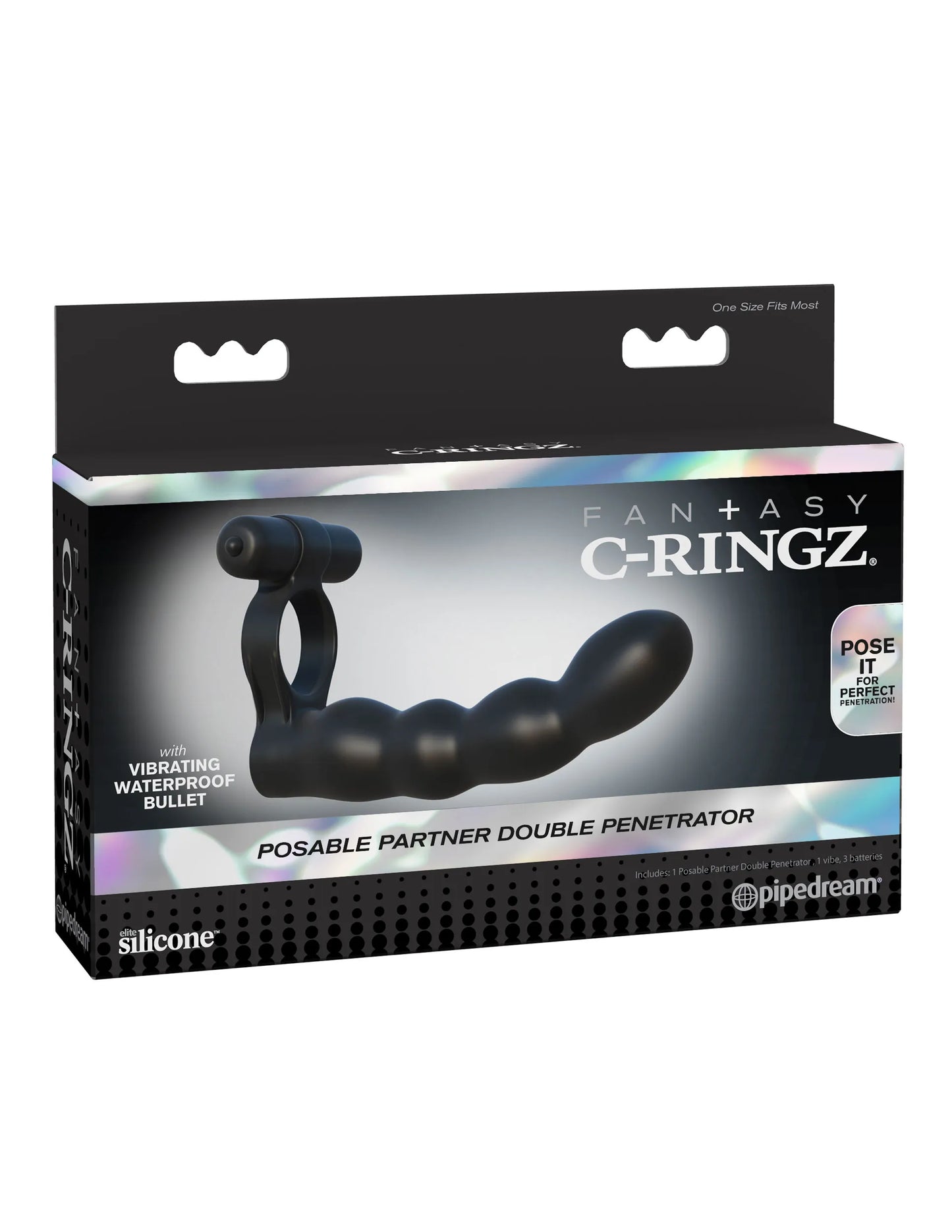 Fantasy C-Ringz Posable Partner – Double Penetrator Silicone Toy