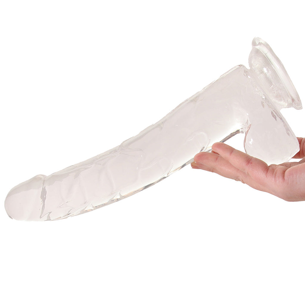 King Cock 11 Inch Ballsy Dildo in Clear Dildo Sex Toys > Realistic Dildos