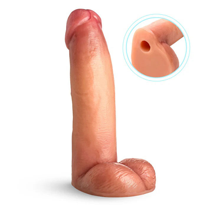 Cock Lock Dildo with Balls (Light Pink) – 8 Inch Realistic Dildo