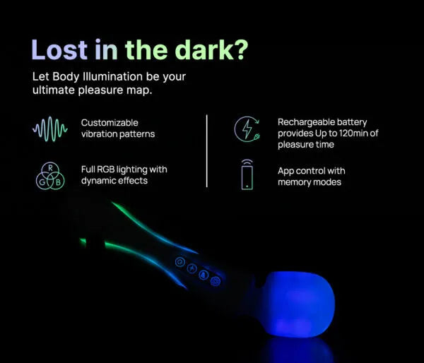 Paradise Illumination The Wand – RGB Illuminated Wand Vibrator