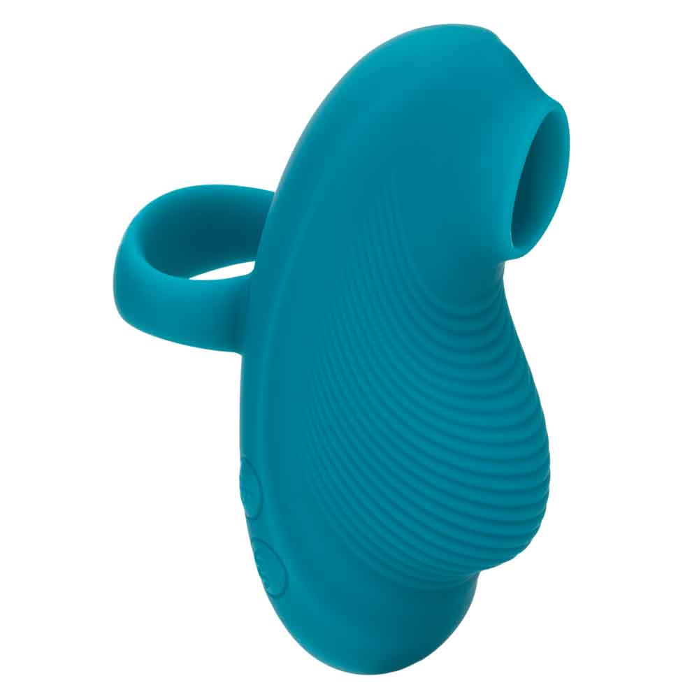 Envy™ Handheld Suction Massager in Teal Blue with 3 Suction Speeds and 7 Vibration Functions