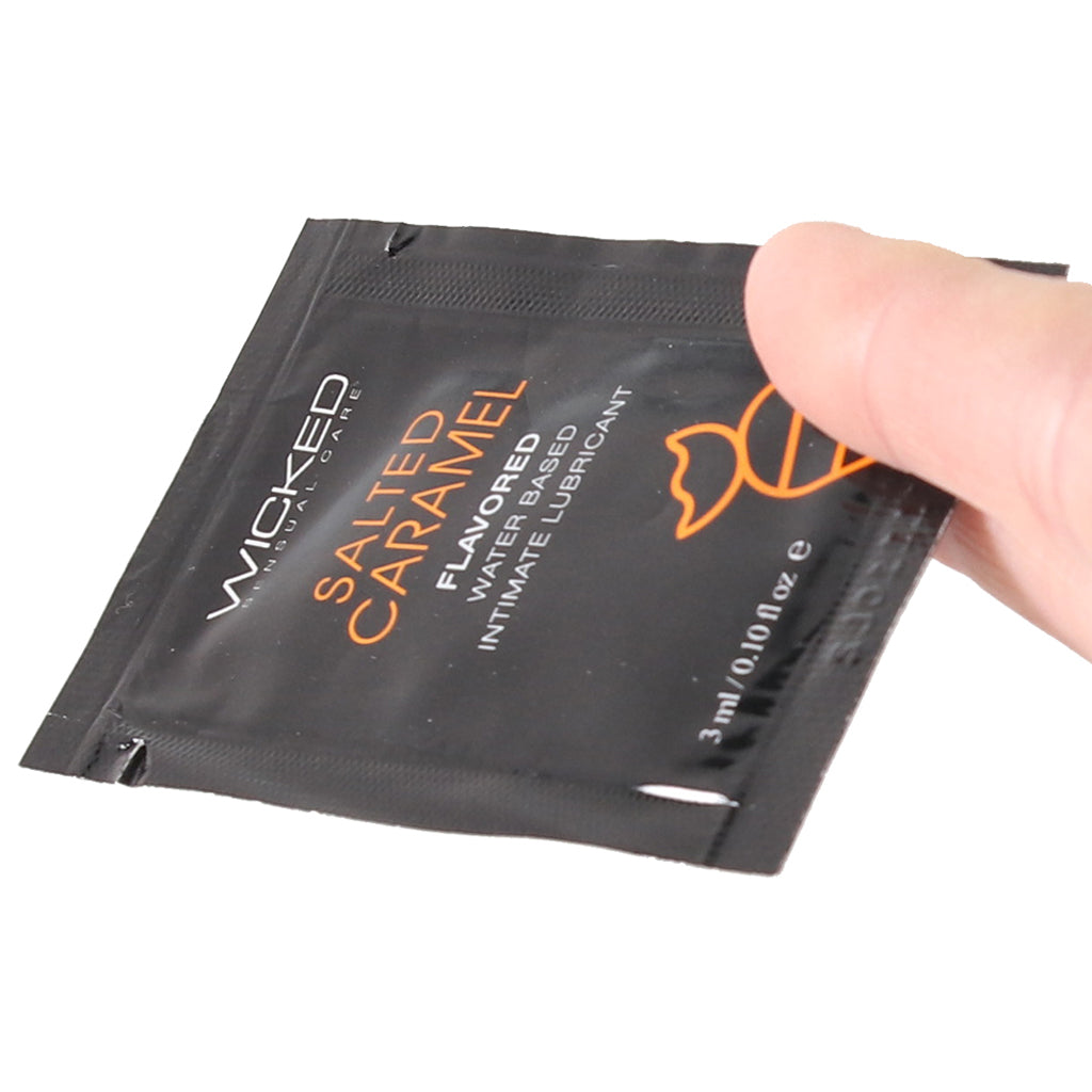 Aqua Flavored Lube .10oz/3ml in Salted Caramel Lubes and Lotions > Flavored Sex Lubes