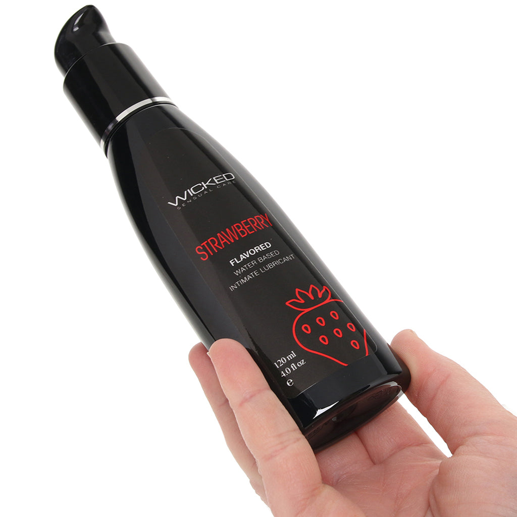 Aqua Flavored Lube 4oz/120ml in Strawberry Lubes and Lotions > Flavored Sex Lubes