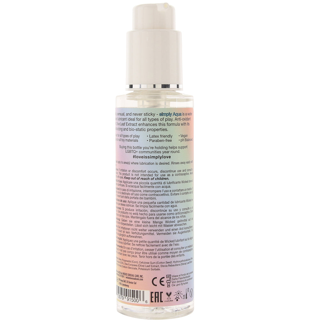 Simply Aqua Special Edition Lube 4oz/120ml Lubes and Lotions > Water Based Sex Lubes