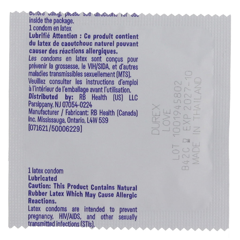 Love Lubricated Condoms in 4 Pack Condoms