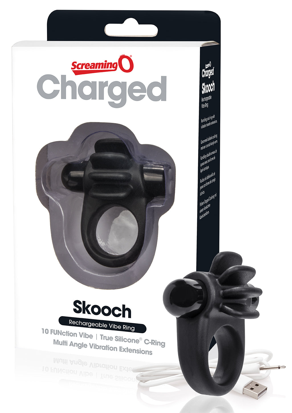Skooch Charged – Rechargeable Vibrating Cock Ring with Textured Stimulation