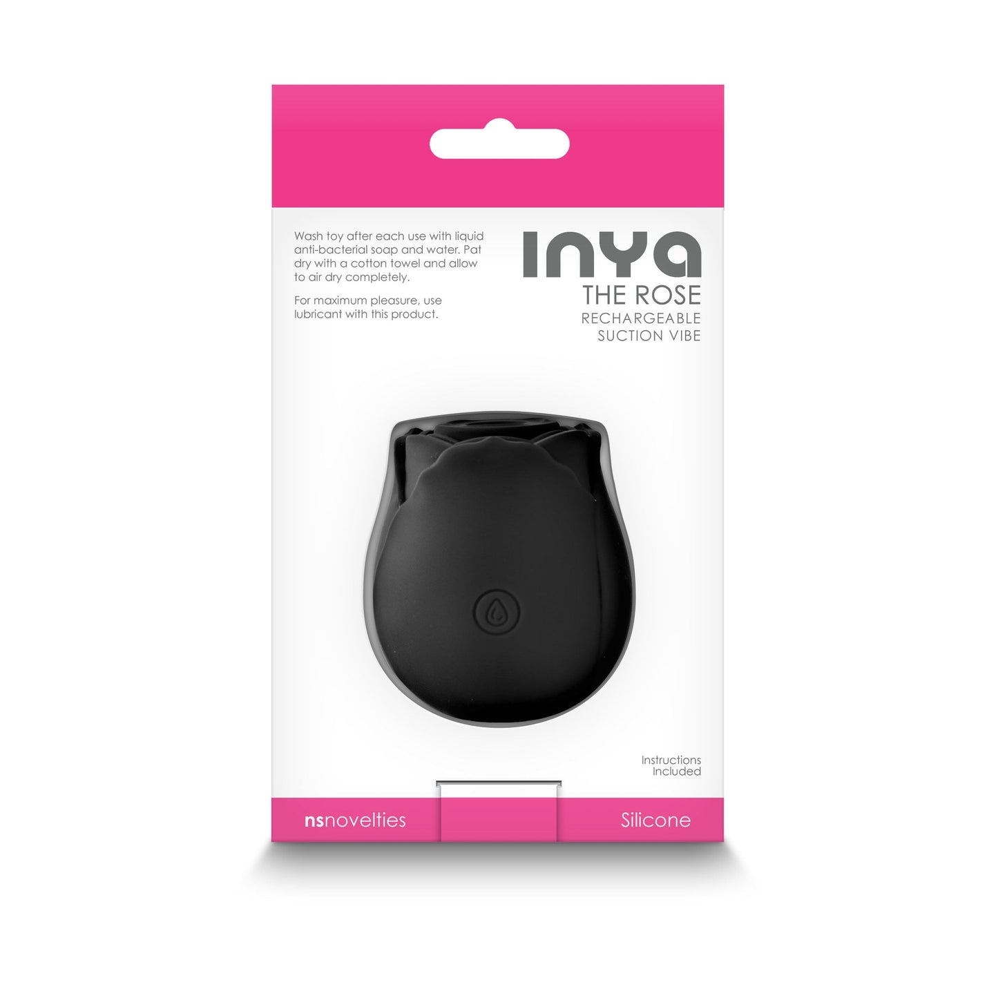Inya The Rose (Black) – Rechargeable Waterproof Suction Vibrator