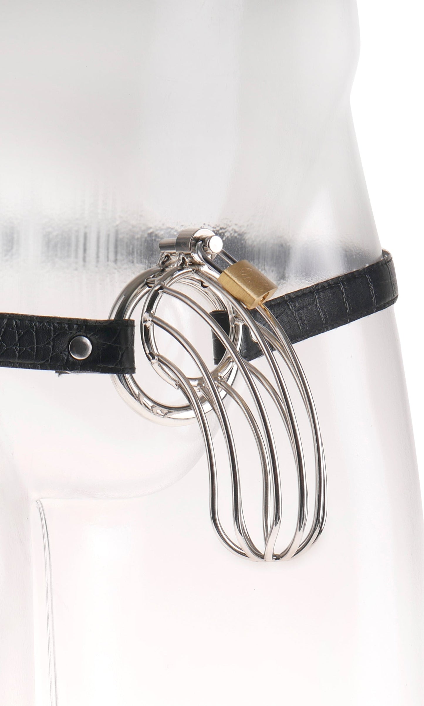 Fetish Fantasy Extreme Prisoner Steel Cock Cage Chastity Device