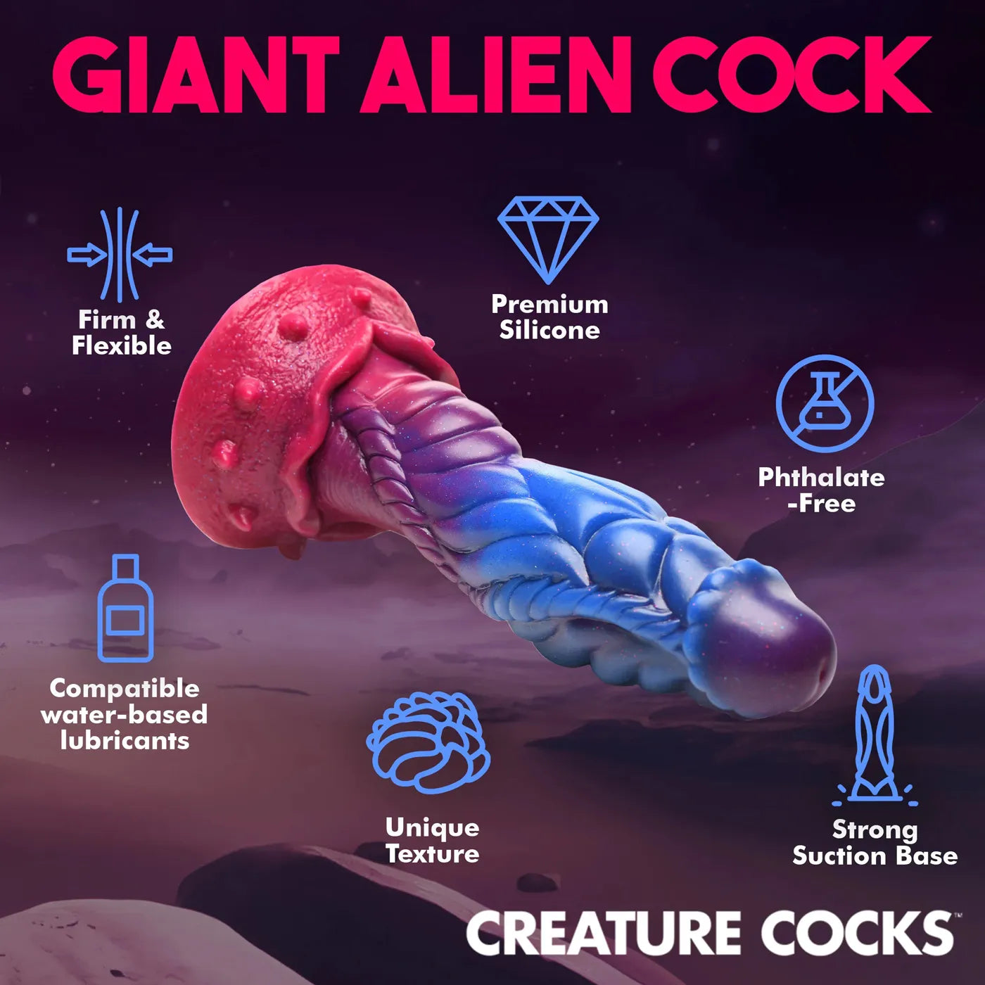 Intruder Alien – 7.6 Inch Silicone Dildo