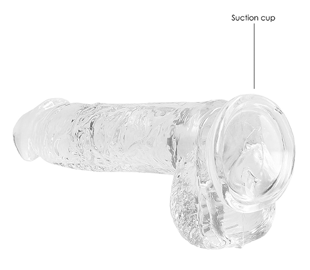 RealRock 6 Inch Transparent Crystal Clear Dildo – Realistic Body-Safe Dildo