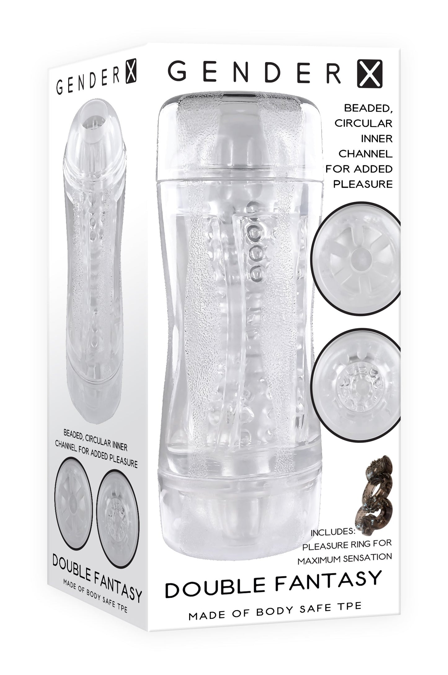 Gender X Double Fantasy – Dual-Ended Transparent Stroker