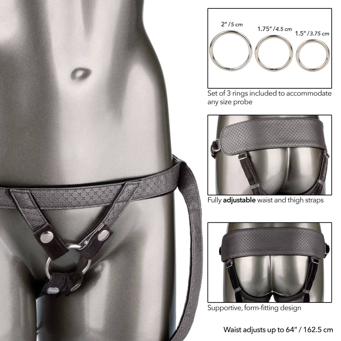 Her Royal Harness Regal Princess Crotchless Harness Pewter